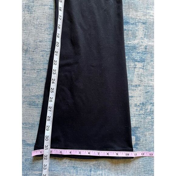 Lululemon Groove Black Fuchsia Peach Pink Quilt Winter Flare Leg Pants Size 8 - Picture 7 of 7